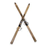 Vintage wooden skis pair L=193