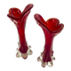 Duo soliflores verre soufflé
