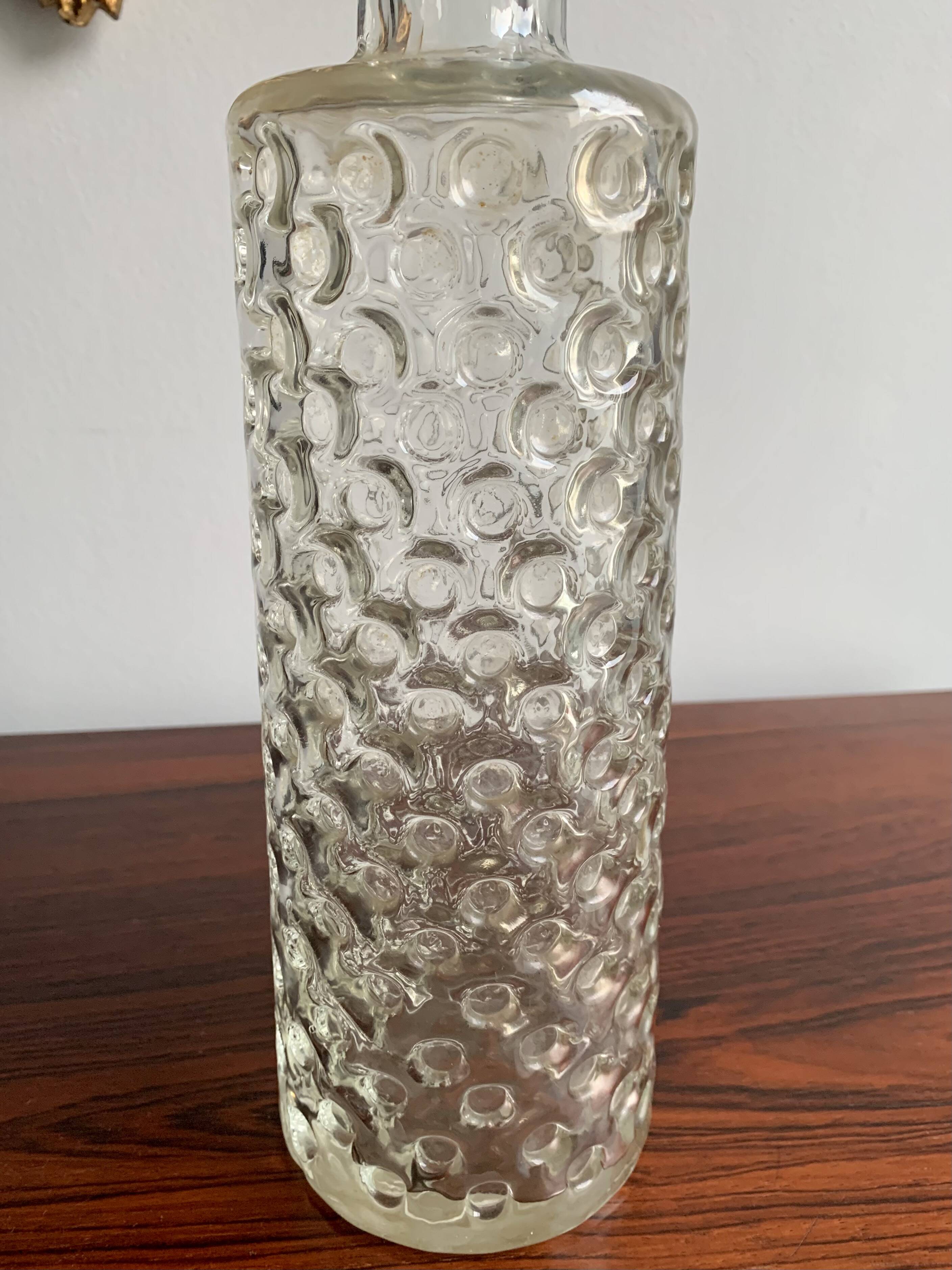Vintage Textured Glass Vase, 1960s–1970s