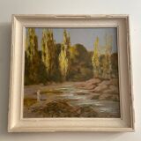 Orientalist painting rc quesnel robert morocco 1940 painting