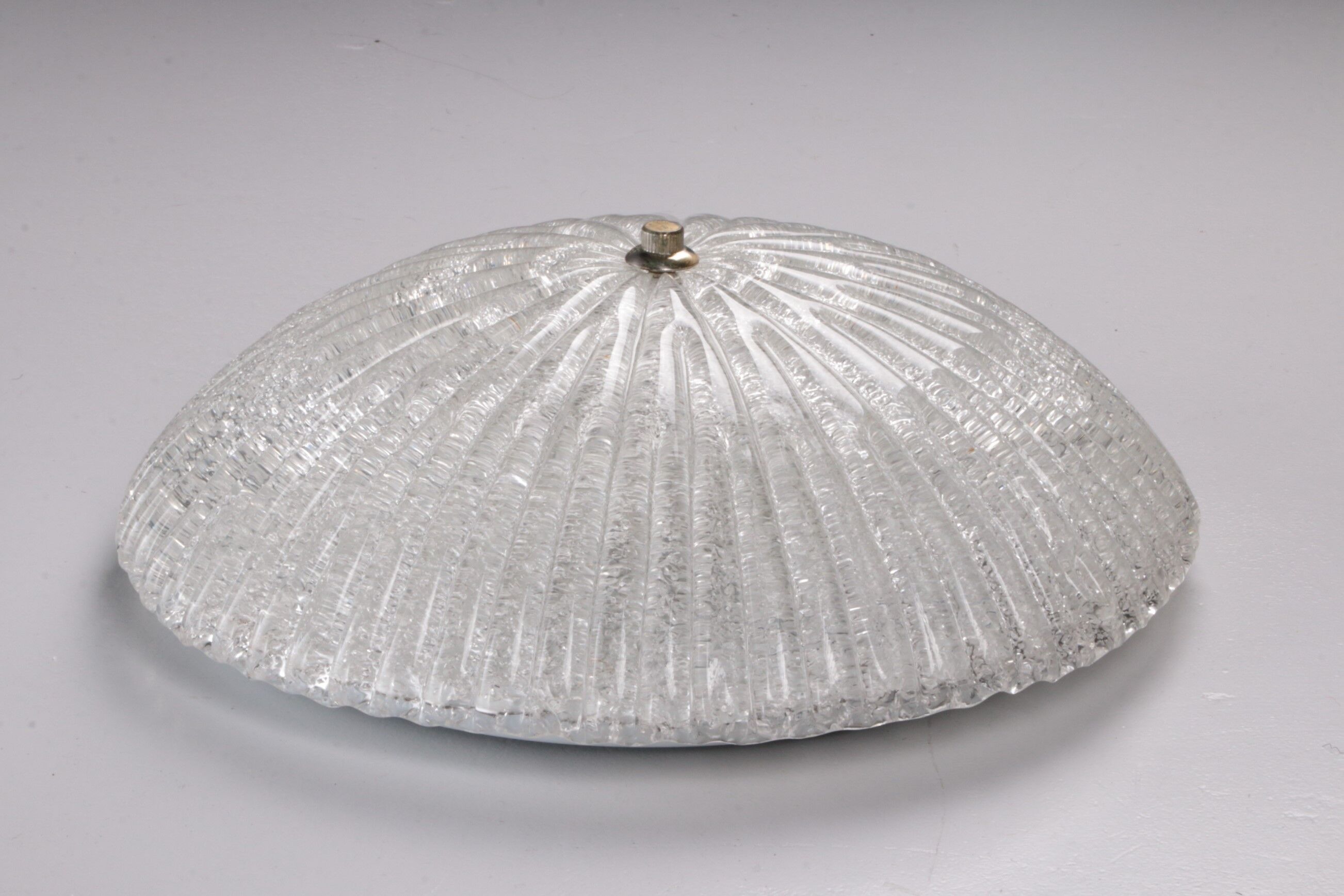 Vintage ceiling lamp with chrome and murano glass, 1960s