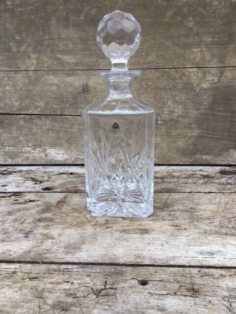 Vintage crystal decanter, Crystal Cathedral decanter, whiskey decanter