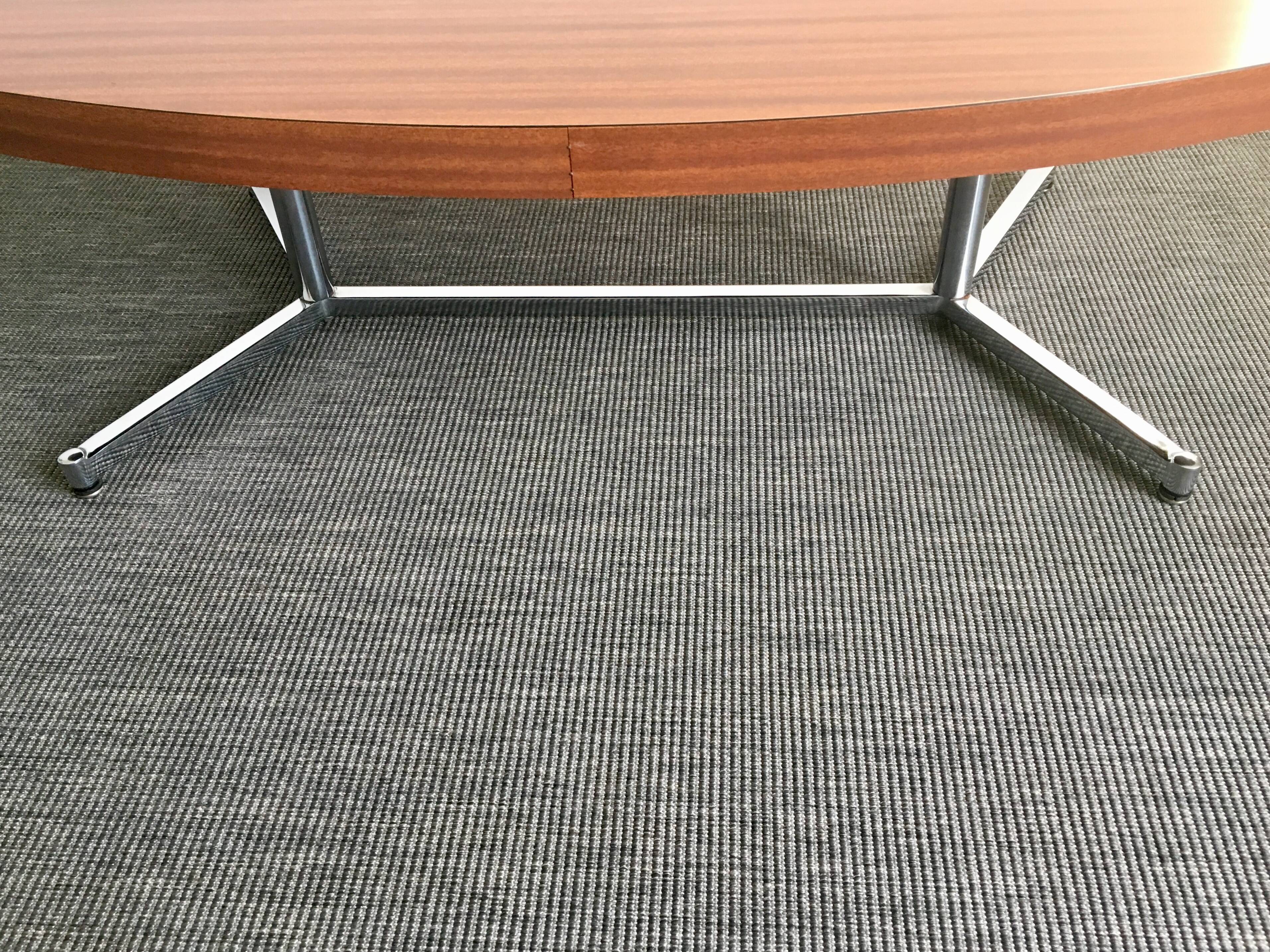 Table design low, oval shape, vintage.