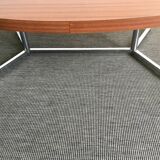 Table design low, oval shape, vintage.