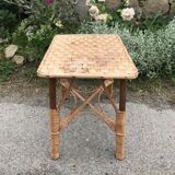 Vintage rattan coffee table