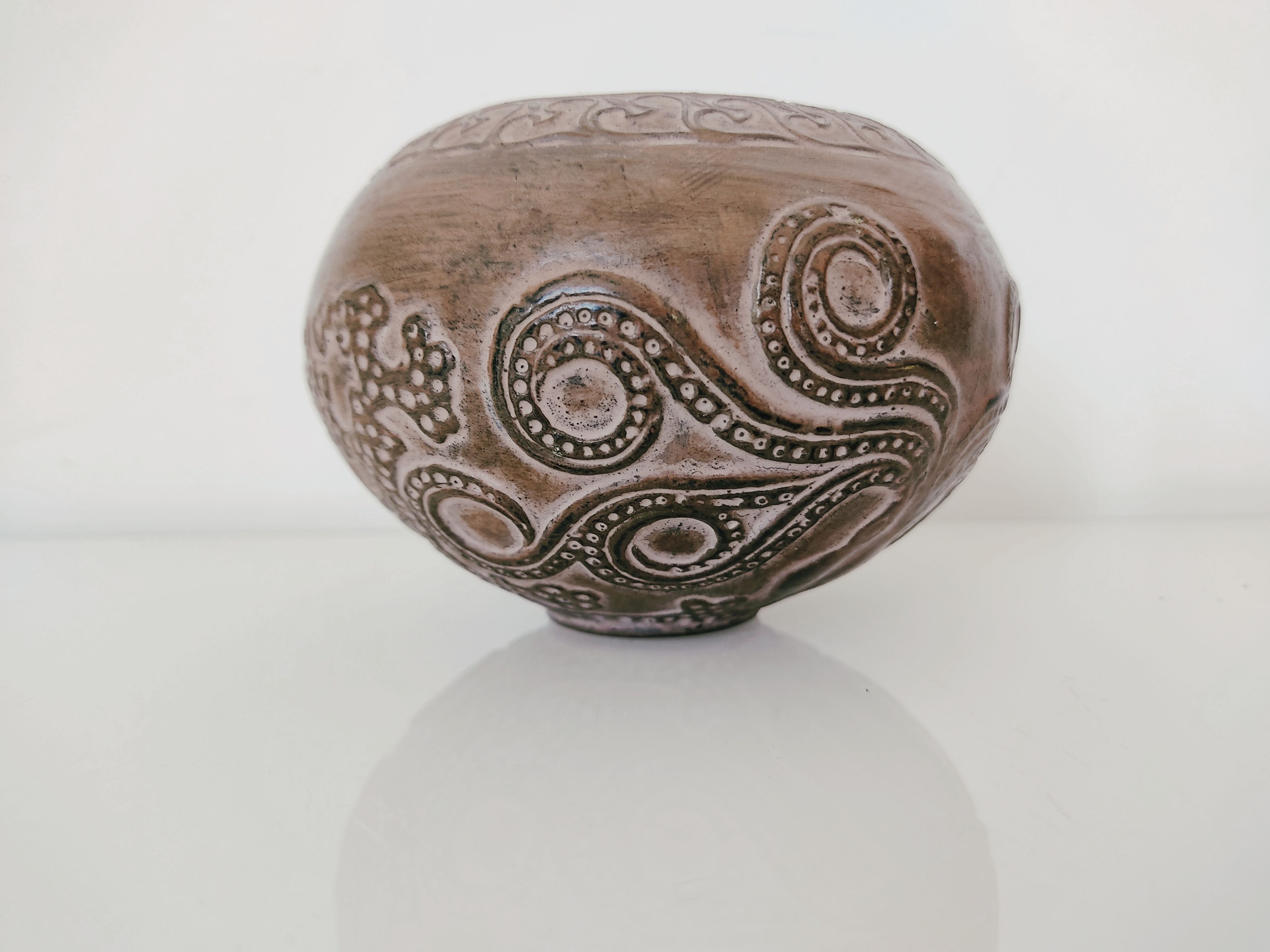 Vase pieuvre terre cuite grecque