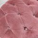 Pouf or footrest in pink velvet with fringes