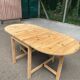 Extendable dining table with leaves renovated by Karin Mobring for Ikea 1970