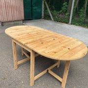 Extendable dining table with leaves renovated by Karin Mobring for Ikea 1970