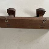 Antique wooden wall coat rack