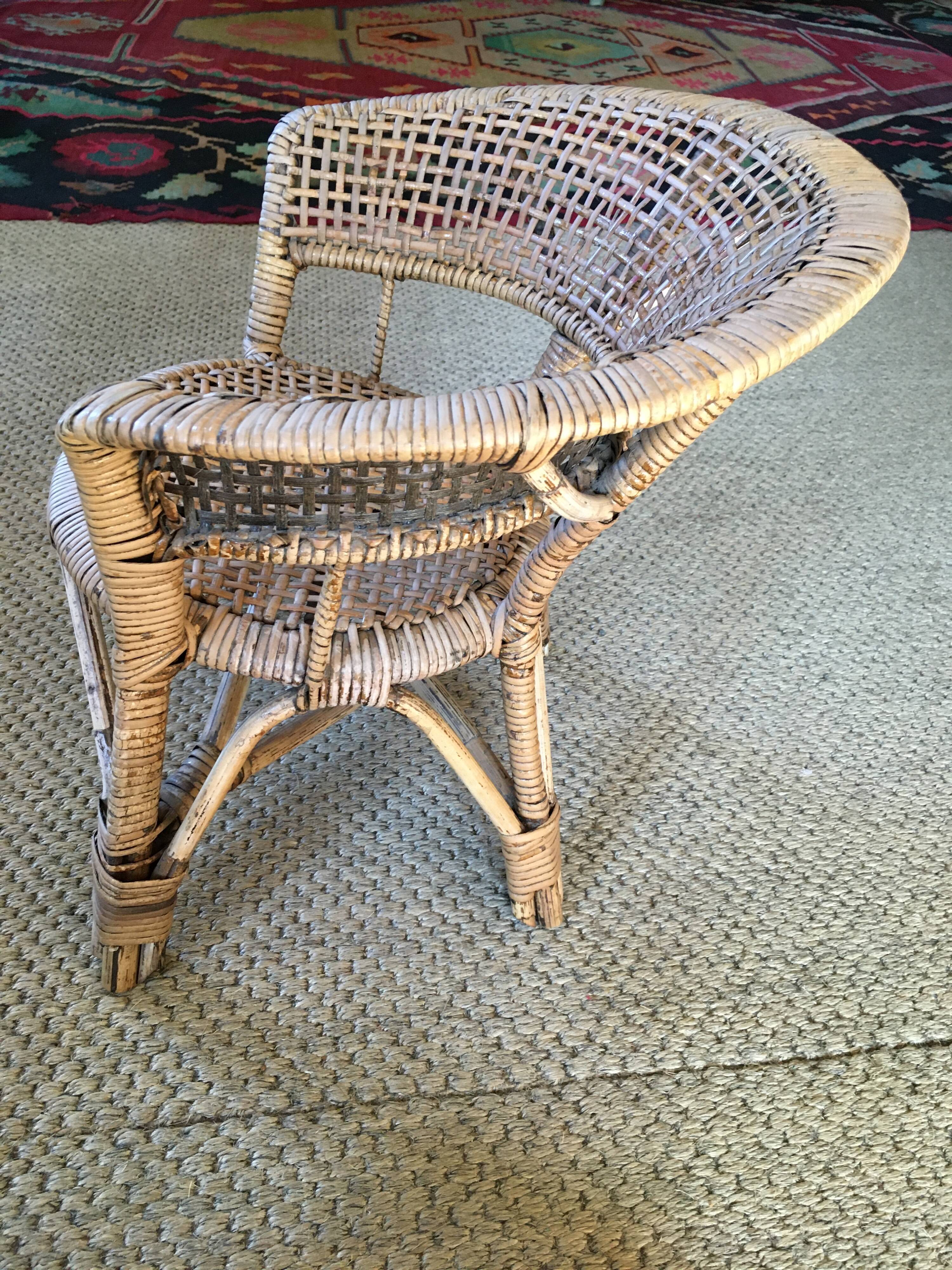 Child rattan chair