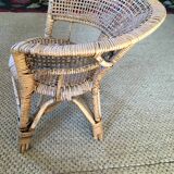 Fauteuil rotin enfant