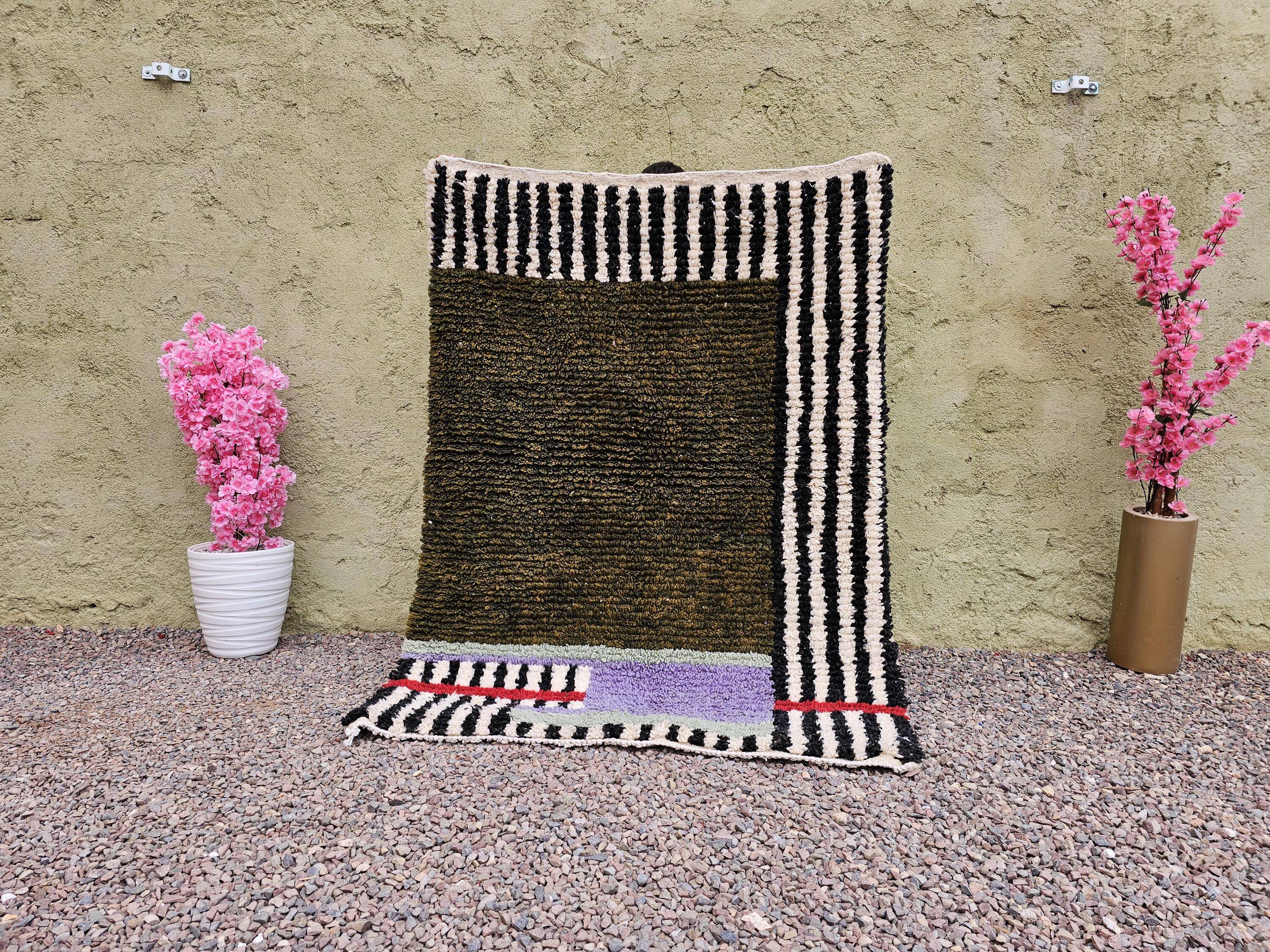 Berber rug in natural wool 2.5x1.5 m