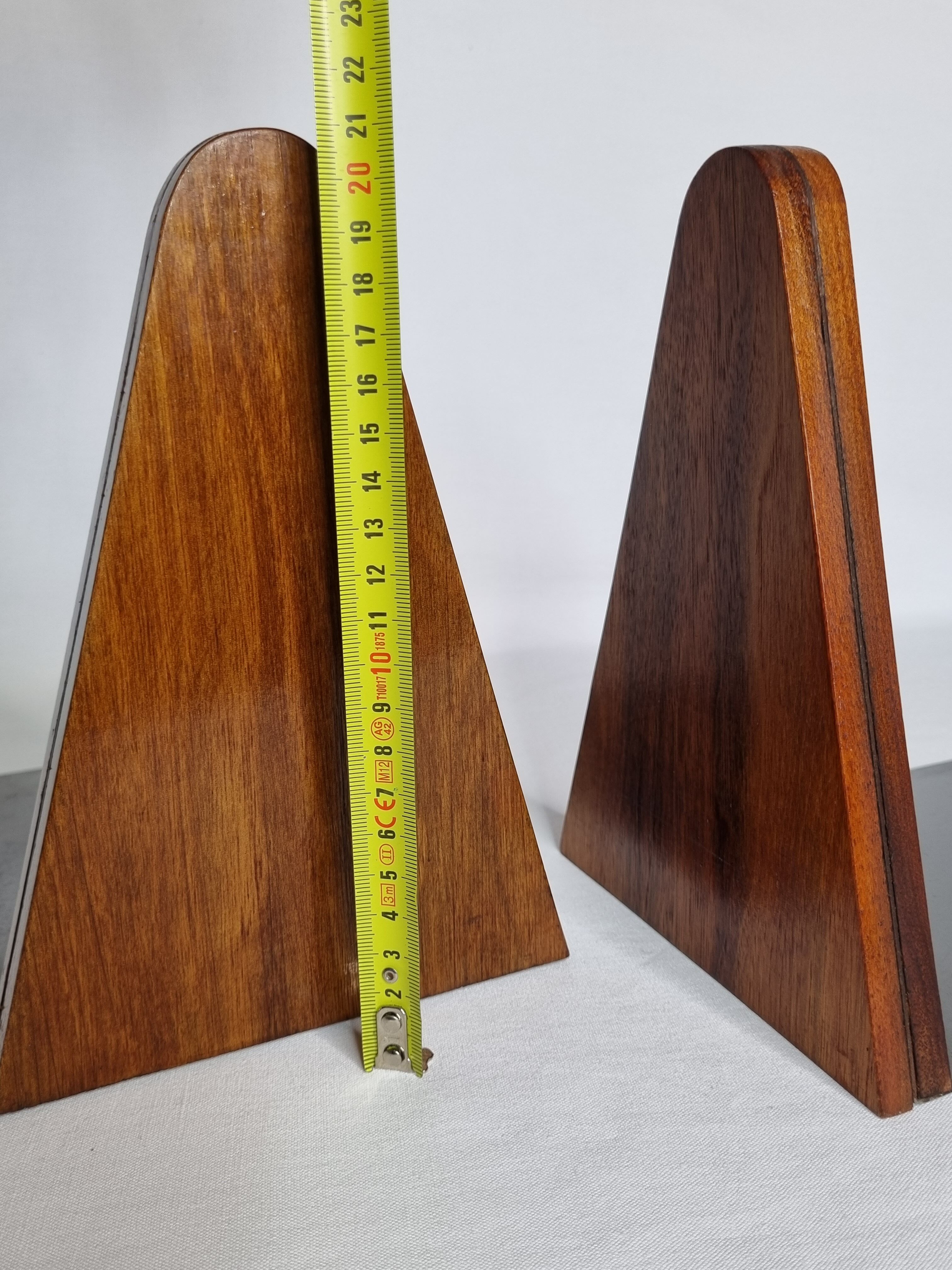 Pair of greenhouse books in wood and metal art deco, 21 cm