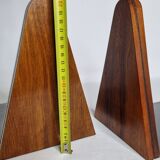 Pair of greenhouse books in wood and metal art deco, 21 cm