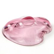 Mid-century modern fruit bowl, glass, Val Saint Lambert, Belgium, 1950s