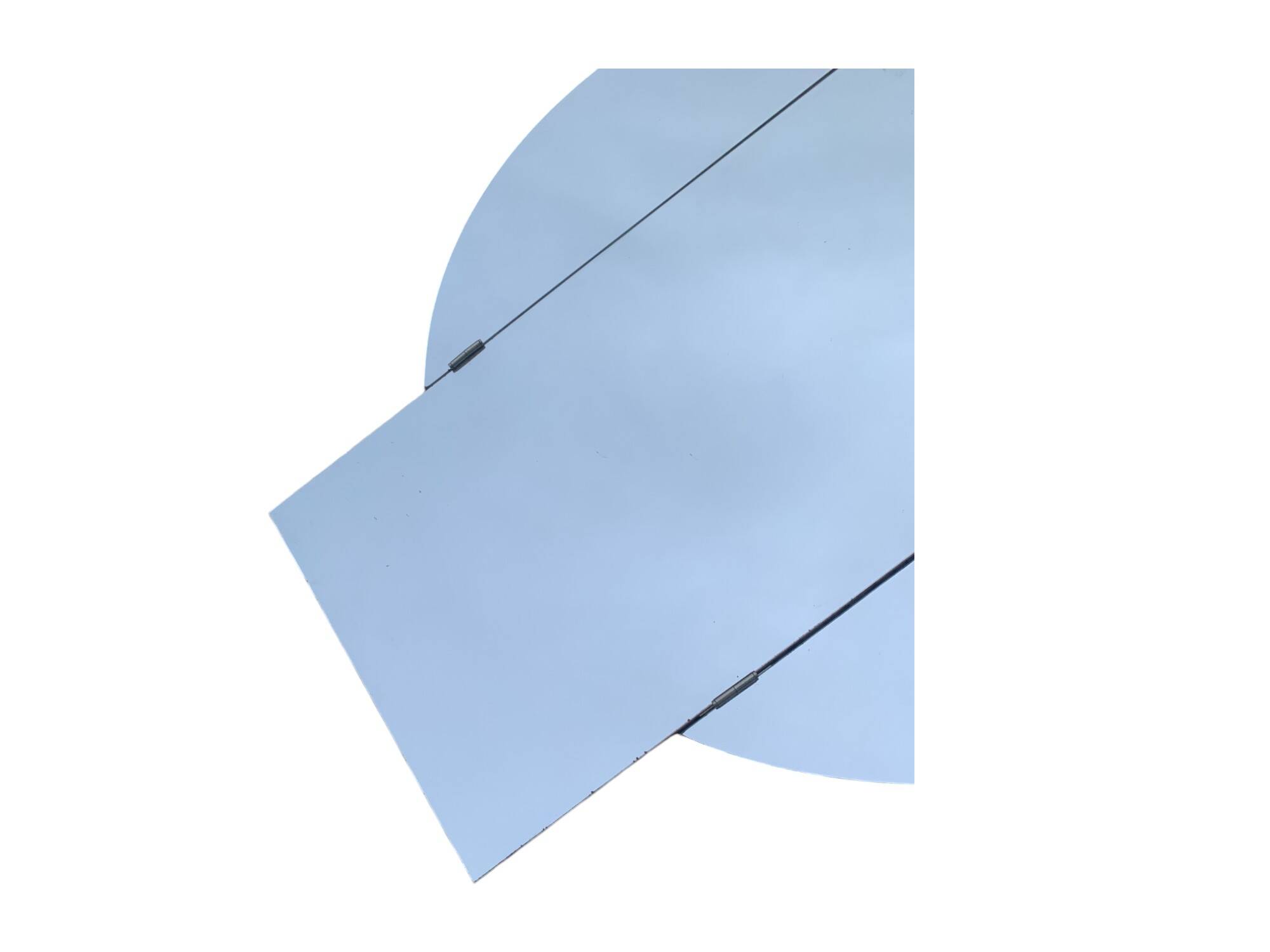 Large round triptych wall mirror, 112 cm