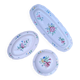Set of 3 earthenware dishes from Sarreguemines, Riquewihr model.