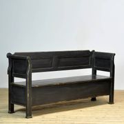 Antique pine drop-top bench, 1900s