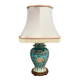 Large Chinese ceramic lamp, 20th century, floral decoration, original lampshade
