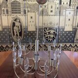 Lustre en laiton et verre par Sciolari