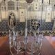 Brass and glass chandelier by Gaetano Sciolari
