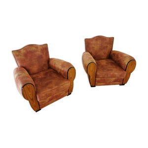 Paire de fauteuils club