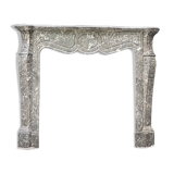Fireplace Napoleon III in grey marble Saint-anne