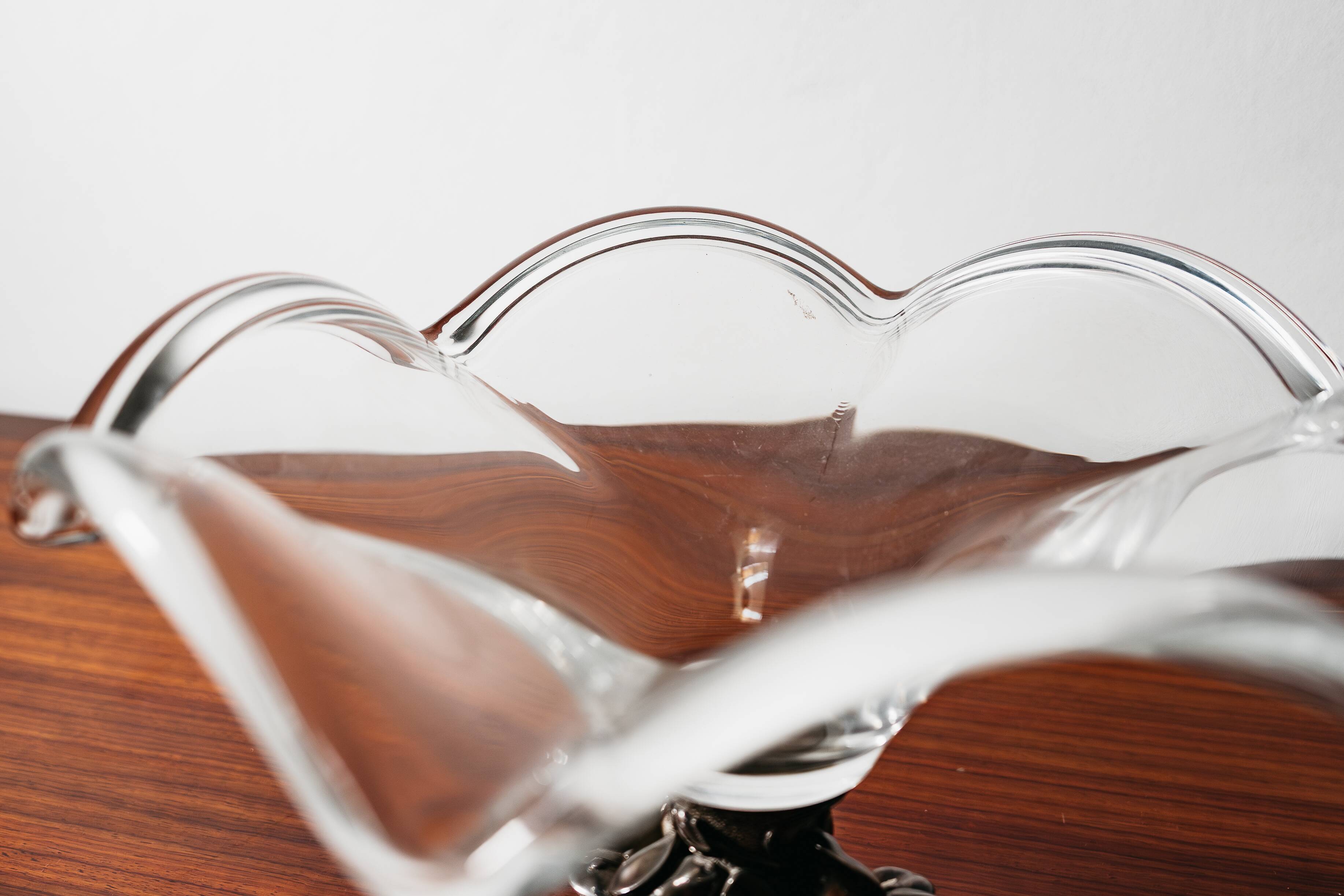 Studio Ottaviani Centre de table Cristal Design des années 1970 Luxe