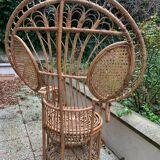 Peacock rattan armchair