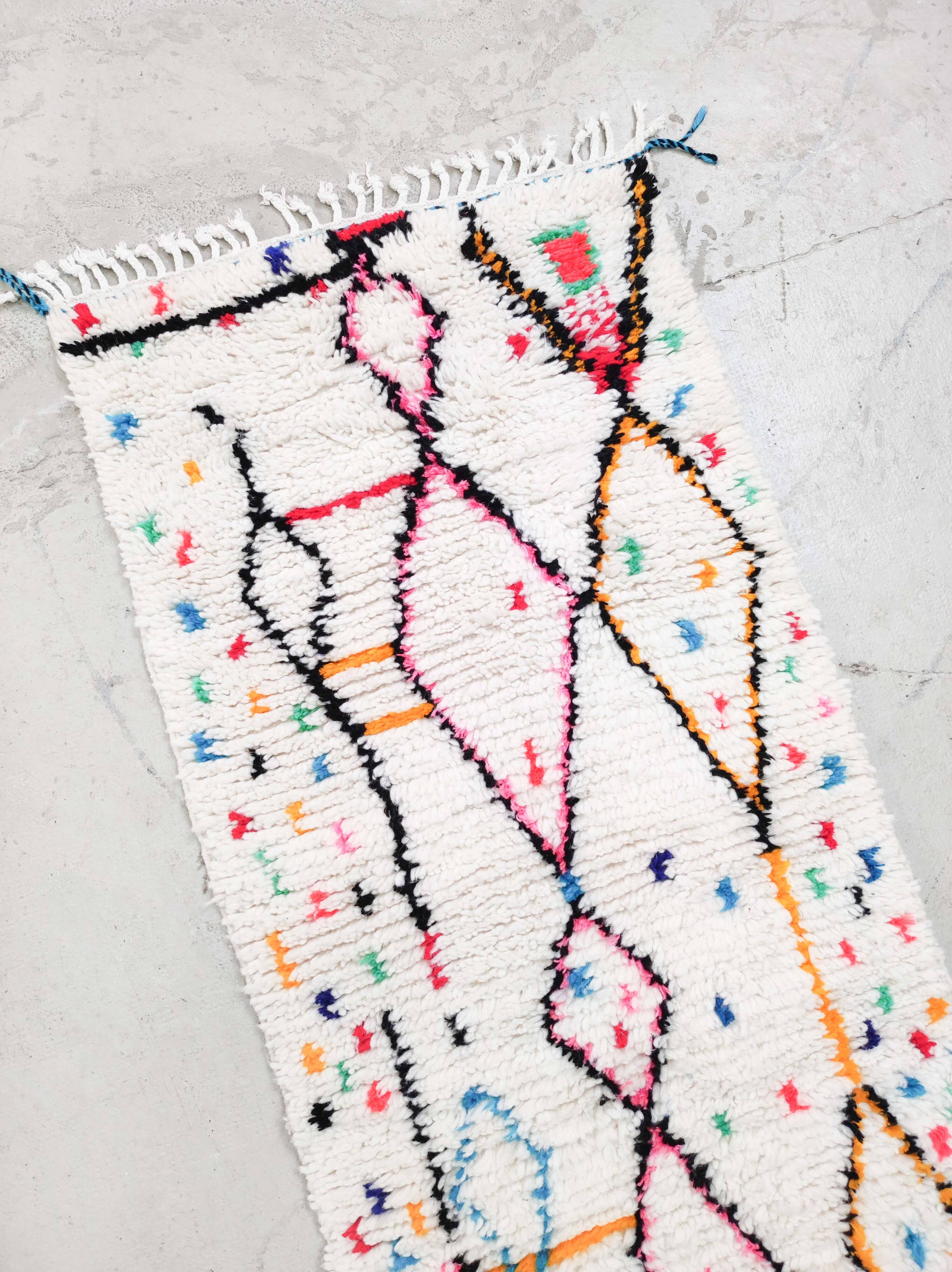 Moroccan Berber carpet Azilal new hallway 2.92x0.66m