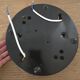 XL vintage round ceiling light in moulded glass