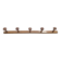 Vintage wall-mounted coat rack in solid wood with 5 hooks - Bistro style