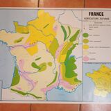 School map: france agriculture-livestock / france sources energy-mines