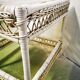 White rattan side table