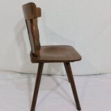 10 chaises de bistrot vintage en bois massif de chêne