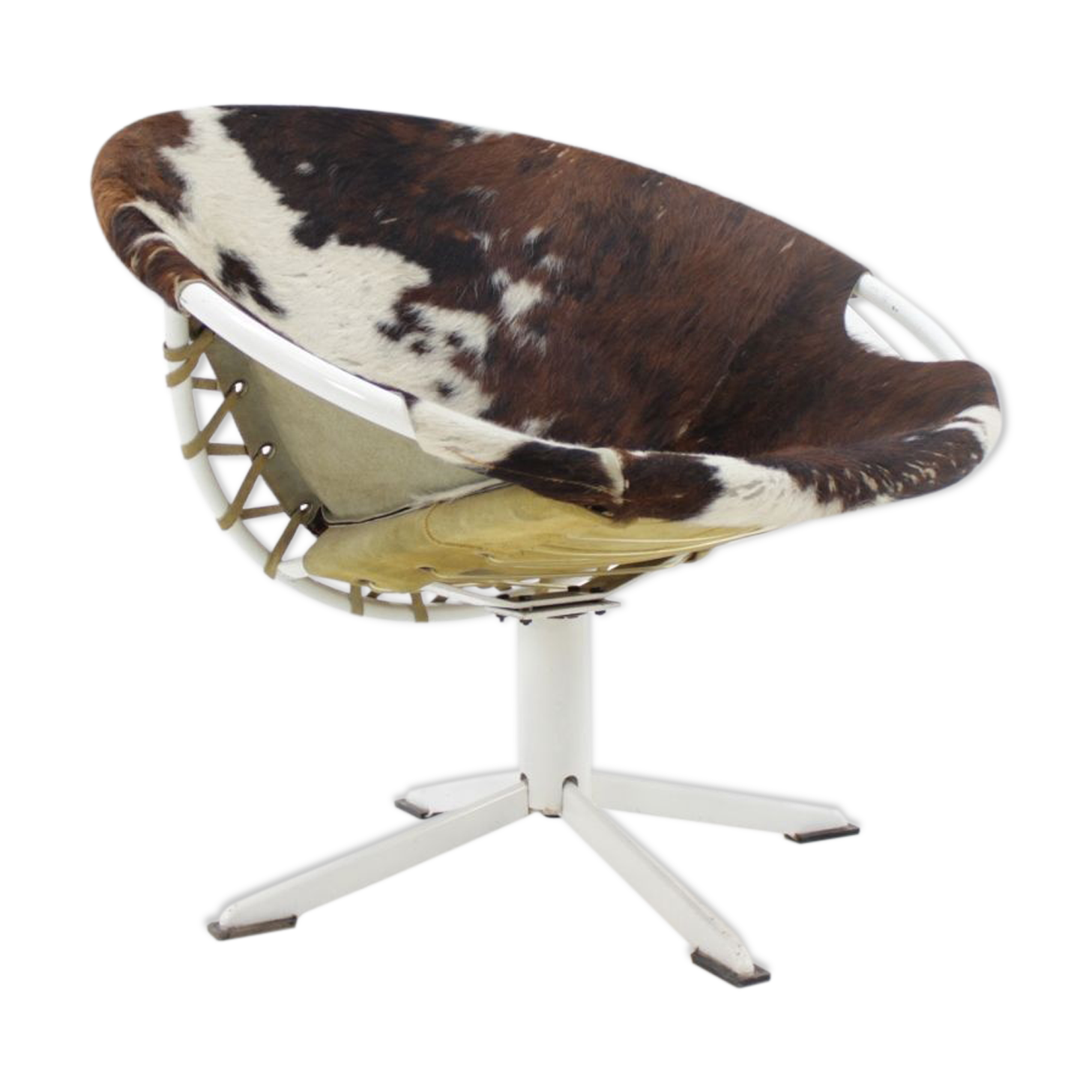 Circle s Lusch Erzeugnis 1960 calfskin leather chair