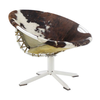 Circle s Lusch Erzeugnis 1960 calfskin leather chair