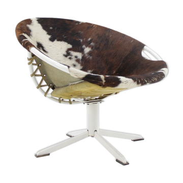 Circle s Lusch Erzeugnis 1960 calfskin leather chair