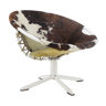 Circle s Lusch Erzeugnis 1960 calfskin leather chair