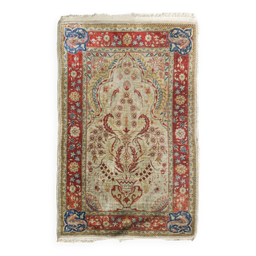 Fine handwoven vintage rug - Persian silk