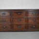 Antique French Oak & Fruitwood Apothecary / Filing Cabinet, Early 20th Century