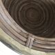Cache-pot rotin et laiton vintage