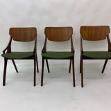 Set of 3 Danish dining chairs Arne Hovmand Olsen 1950