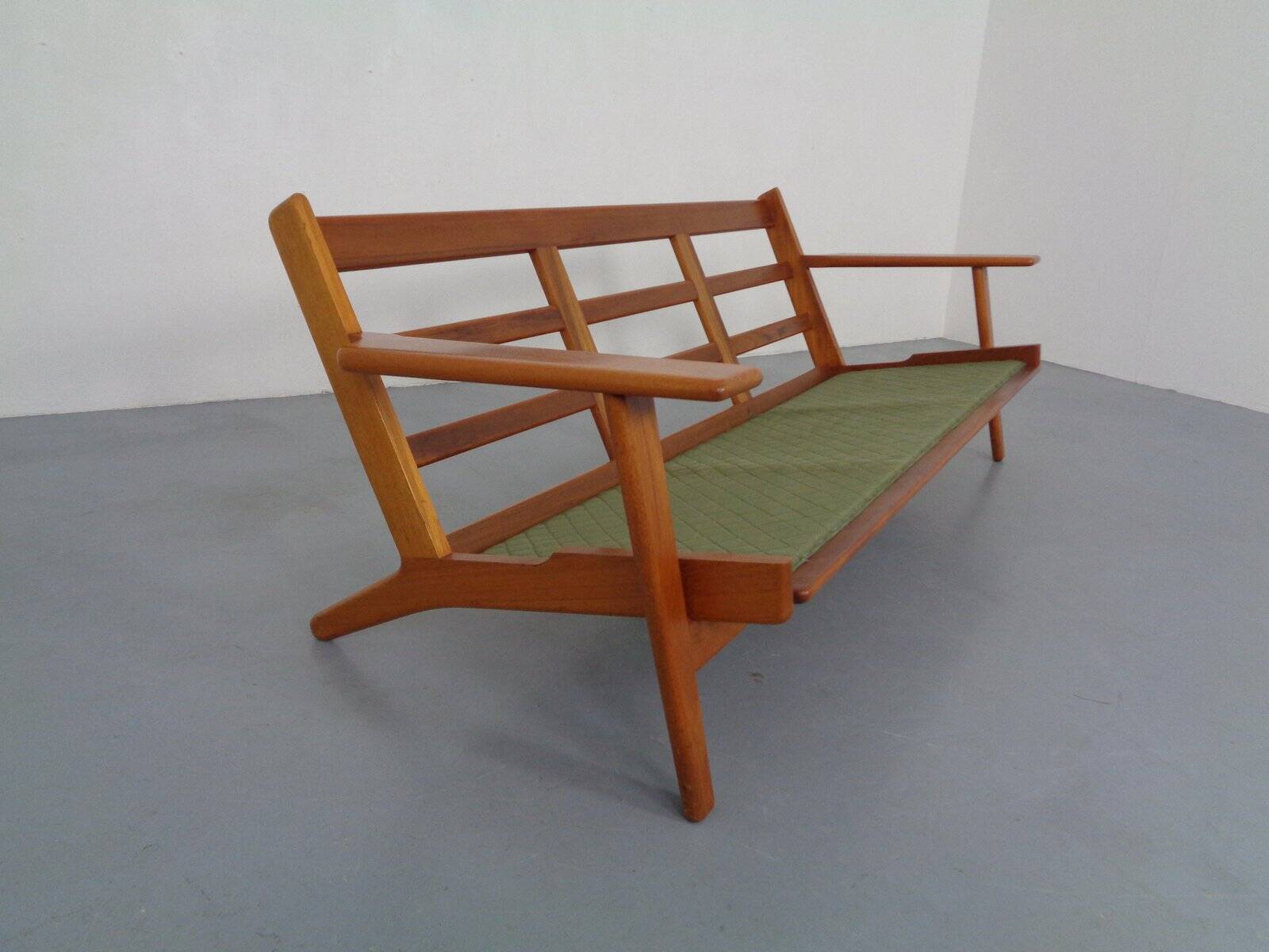 GE 290 Teak 3-Seater Sofa by Hans J. Wegner for Getama, Denmark, 1960s