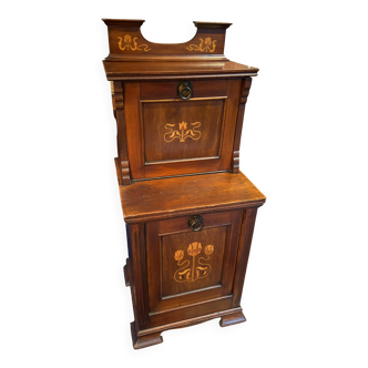 Meuble à chaussures en acajou à décor marqueté de style anglais