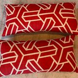 Pair of "Red of the Rhine" cushions