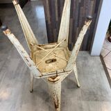 Authentic pair of Xavier Pauchard industrial Tolix metal stools 50