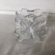 Crystal candlestick LALIQUE, three anemone flowers
