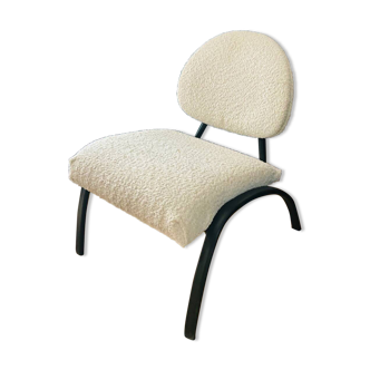 Fauteuil blanc bouclette